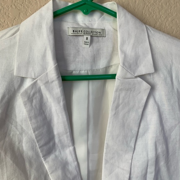 Bajee Collection Linen-Like White Blazer - Picture 5 of 8